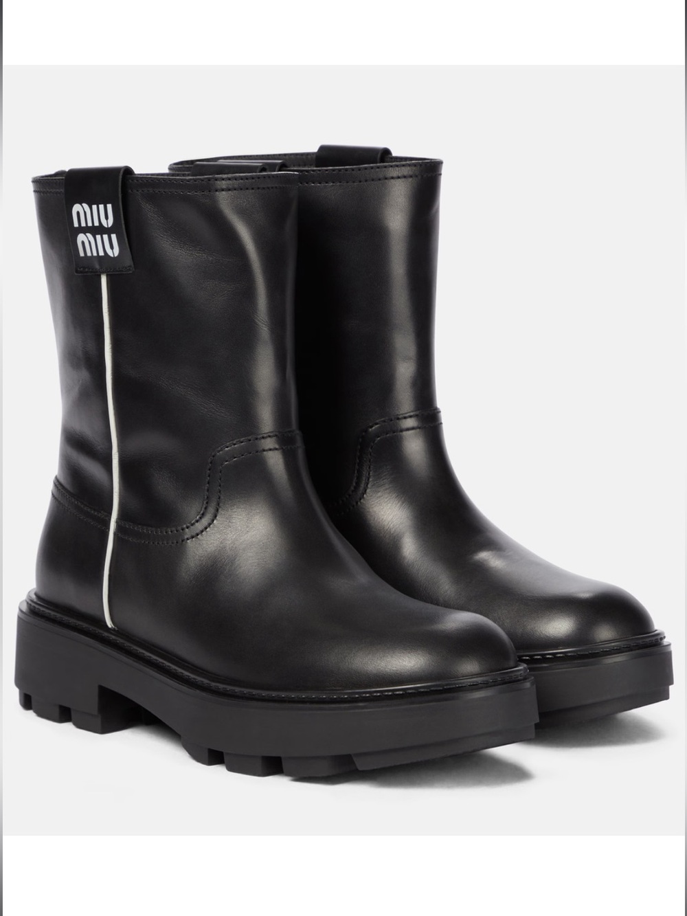 Miu Miu Black Leather Boots size 38